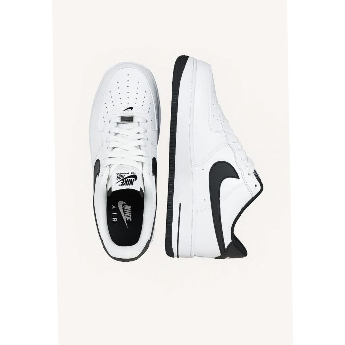 NIKE AIR FORCE 1 LOW – WHITE WITH BLACK SWOOSH