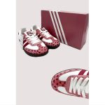 ADIDAS SAMBA X CDG WHITE PINK-RED HEART WOMENS