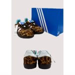 ADIDAS SAMBA OG BROWN LEOPARD PRINT WOMENS SHOES