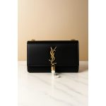 YSL KATE SAINT LAURENT BLACK CROSSBODY BAG WITH GOLDEN TUSSEL