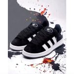 ADIDAS CAMPUS 00S ALL BLACK WHITE STRIPE SUEDE