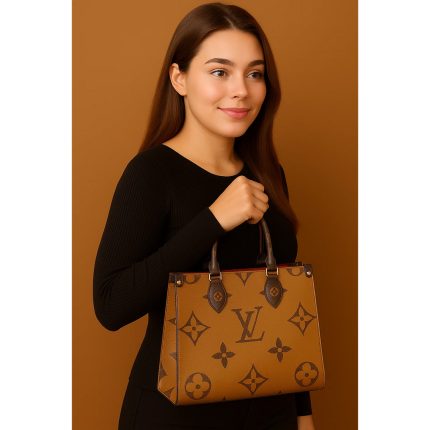 LOUIS VUITTON ONTHEGO MM TOTE BAG GOLD-TONE MONOGRAM