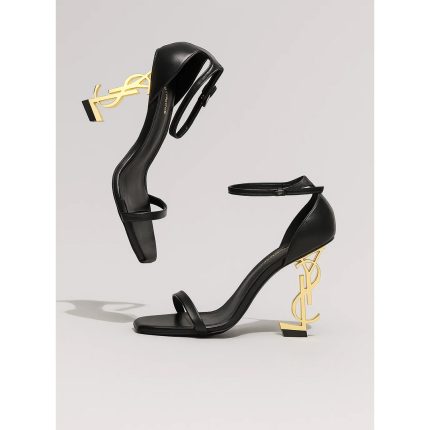 YSL BLACK AND GOLDEN OPYUM SAINT LAURENT HEEL