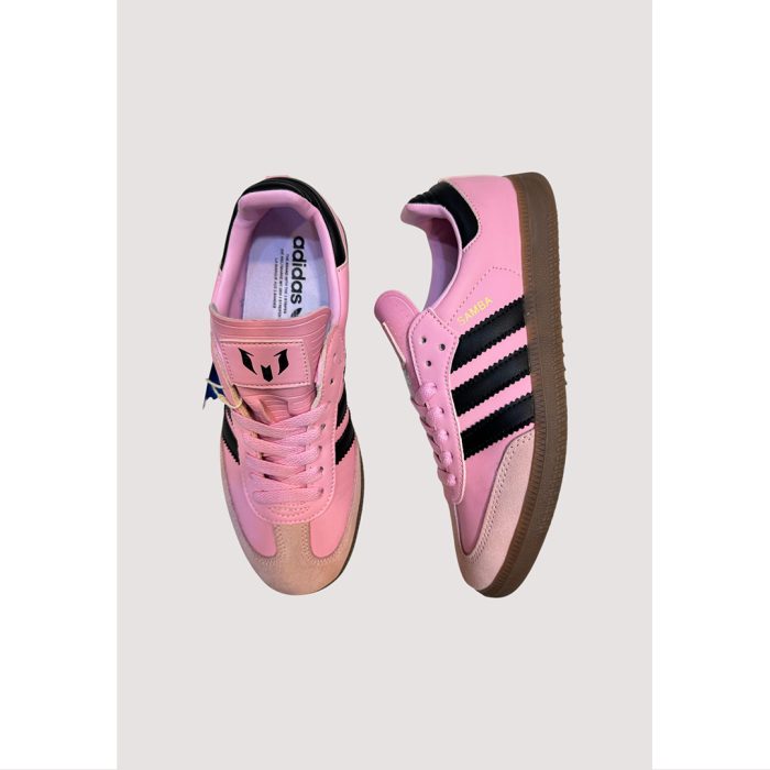 ADIDAS SAMBA X MEESI INTER MIAMI PINK BLACK SHOES