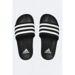 ADIDAS BLACK WHITE STRIPE SLIDE V2 WITH BOX