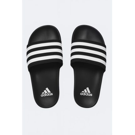 ADIDAS BLACK WHITE STRIPE SLIDE V2 WITH BOX