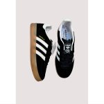 ADIDAS GAZELLE INDOOR BLACK WHITE GUM SOLE