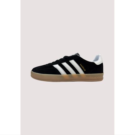 ADIDAS GAZELLE INDOOR BLACK WHITE GUM SOLE