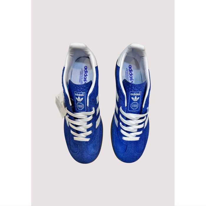 ADIDAS GAZELLE INDOOR INDIGO BLUE WHITE WITH GOLDEN GUM SOLE