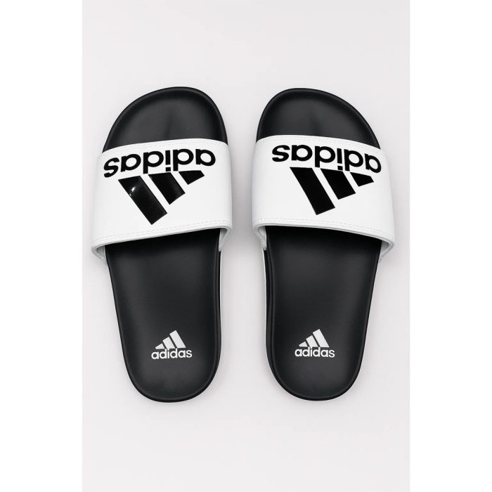 ADIDAS WHITE WITH BLACK SLIDE