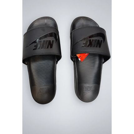 NIKE ALL BLACK TICK SLIDE V2 WITH BOX