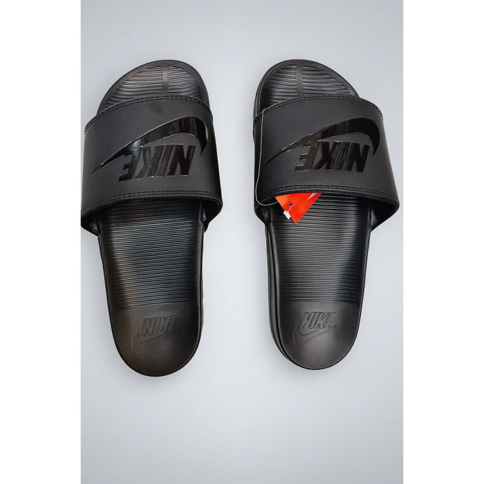 NIKE ALL BLACK TICK SLIDE V2 WITH BOX