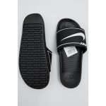 NIKE ALL BLACK WHITE TICK SLIDE V2 WITH BOX