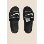 NIKE ALL BLACK WHITE TICK SLIDE V2 WITH BOX