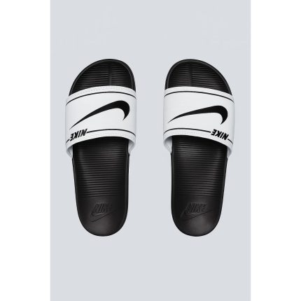 NIKE WHITE WITH BLACK TICK SLIDE WITH BOX