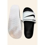 NIKE WHITE WITH BLACK TICK SLIDE WITH BOX