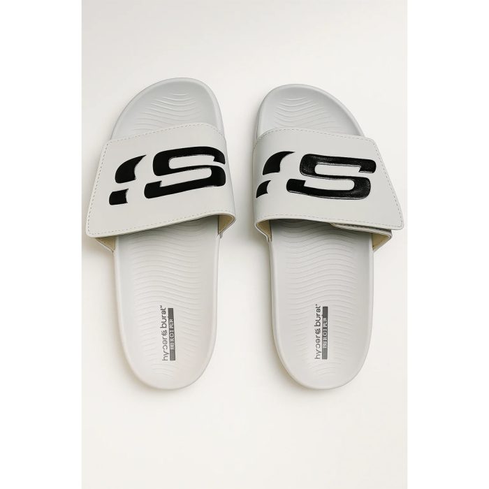 SKECHERS CREAM HYPER BURST SLIDE WITH BOX
