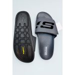 SKECHERS ALL GREY HYPER BURST SLIDE WITH BOX