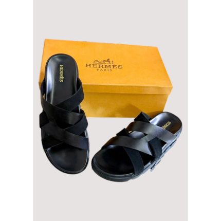 HERMΓS IZMIR TWO BLACK SLIDE MEN D3