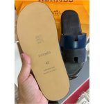 HERMÈS IZMIR TWO TONE BLACK NAVY SLIDE MEN