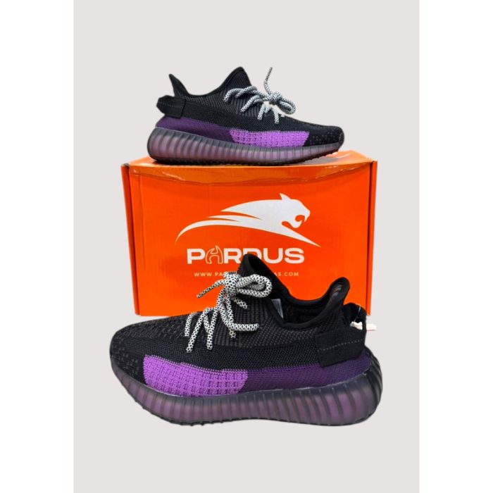 black and purple yeezys