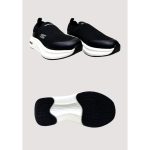 SKECHERS BLACK-WHITE SLIP ON WOMEN SHOES