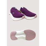 SKECHERS MAROON-WHITE SLIP ON WOMEN SHOES