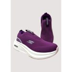 SKECHERS MAROON-WHITE SLIP ON WOMEN SHOES