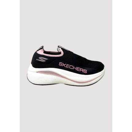 SKECHERS MAX CUSHION BLACK PINK-WHITE SLIP ON WOMEN SHOES