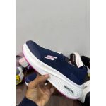 SKECHERS NAVY PINK-WHITE SLIP ON WOMEN SHOES