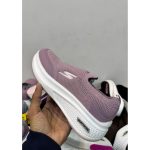 SKECHERS PINK-WHITE SLIP ON WOMEN SHOES