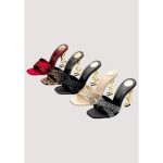 YSL BEIGE OPYUM CRYSTAL CROSS STRAP HEEL