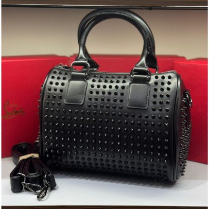 CHRISTIAN LOUBOUTIN BLACK PALOMA MEDIUM TOP HANDLE BAG