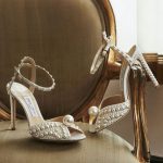 JIMMY CHOO SACORA 100 PEARLS EMBELLISHED HEEL