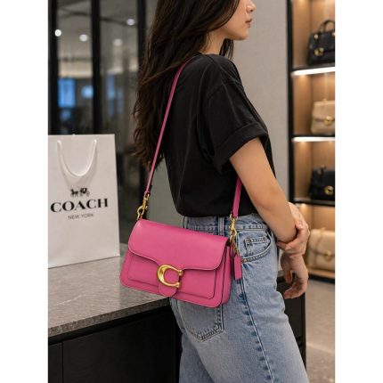 COACH TABBY TWISTED FUCHSIA SHOULDER BAG