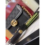 GUCCI GO SMALL BLACK GG CANVAS SHOULDER BAG