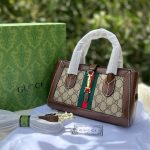 GUCCI JACKIE 1961 SMALL TOTE BAG WITH PISTON CLOSURE