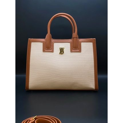 BURBERRY FRANCES TB LOGO TOTE BAG