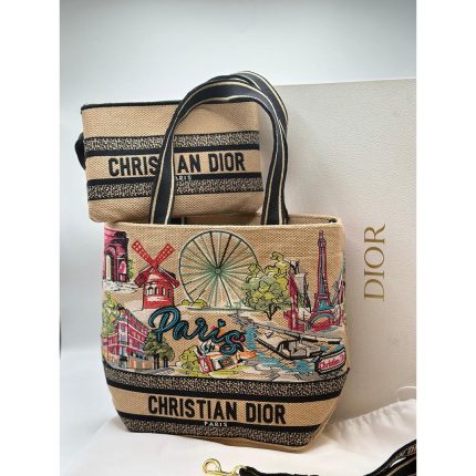 CHRISTIAN DIOR TOTE BAG PARIS BEIGE
