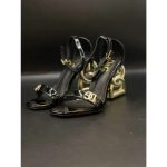 DOLCE & GABBANA BLACK KEIRA GOLD DG LOGO