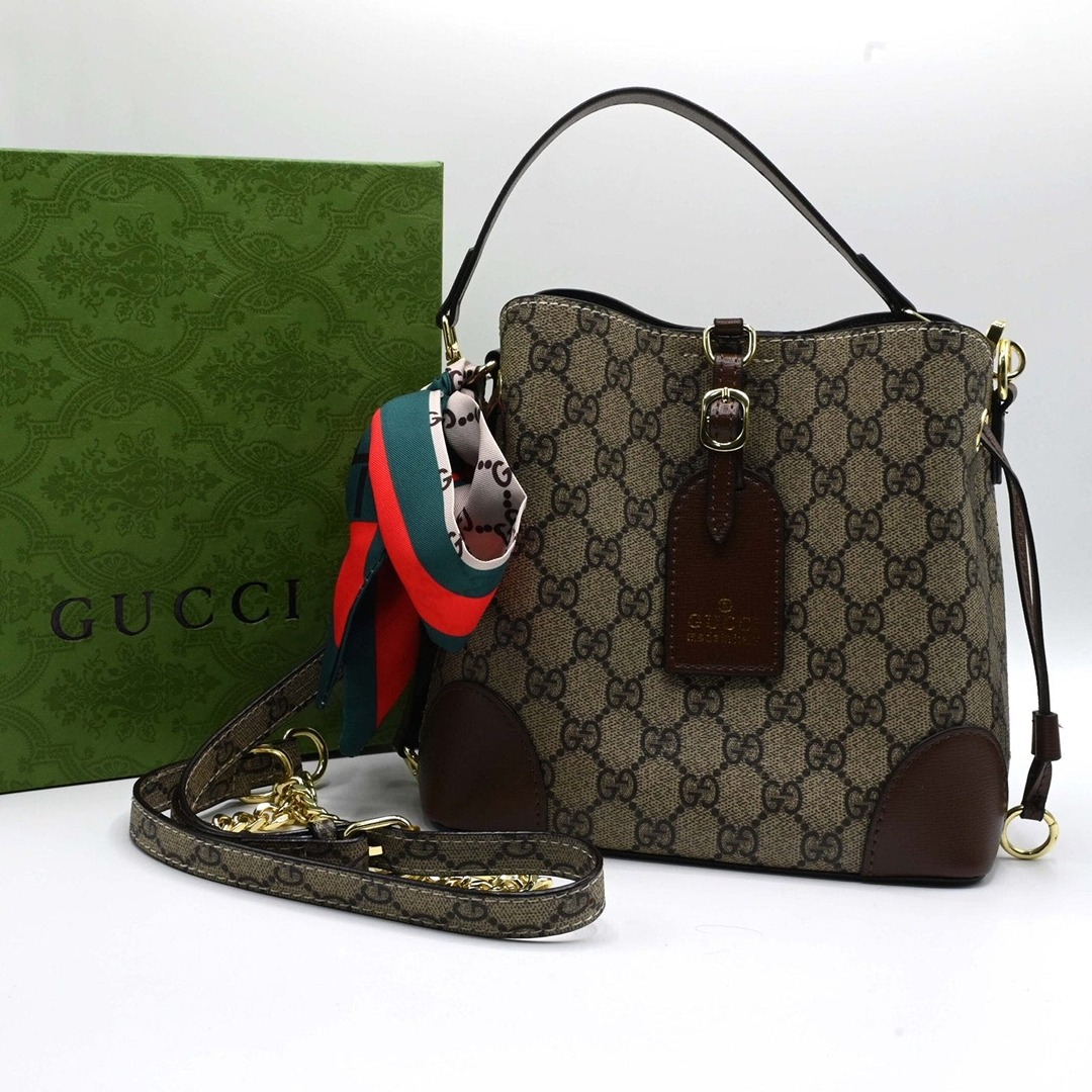 GUCCI-BUCKET-Dark-Brown-1 GUCCI BUCKET HANDBAG