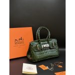HERMES CROCODILE HAND BAG BLACK