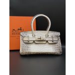 HERMES CROCODILE HAND BAG BLACK