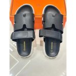 HERMES CHYPRE BLACK MEDICATED SANDAL