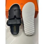 HERMES CHYPRE BLACK MEDICATED SANDAL
