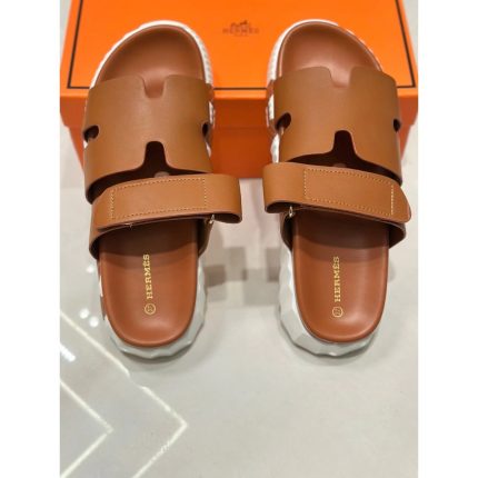 HERMES CHYPRE BROWN MEDICATED SANDAL