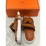 HERMES CHYPRE BROWN MEDICATED SANDAL