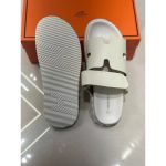 HERMES CHYPRE WHITE MEDICATED SANDAL