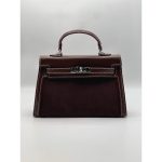 HERMES KELLY 20 PALLADIUM SUEDE