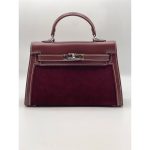 HERMES KELLY 20 PALLADIUM SUEDE